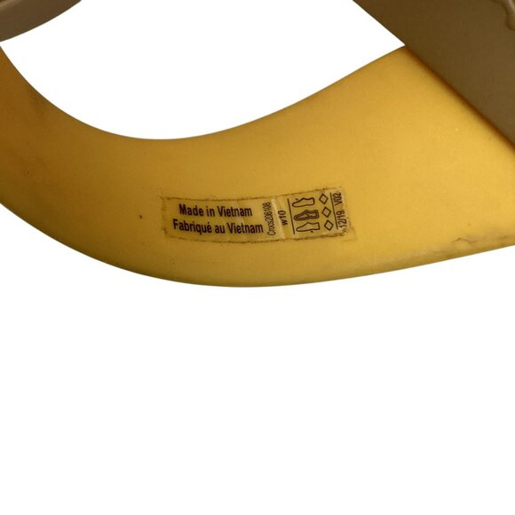 Crocs Tulem Toe Post Womens 10 Latex Rubber Sandals Yellow Gold - Picture 6 of 9